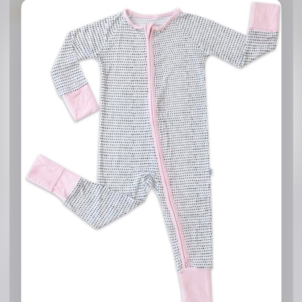 Little sleepies Pink Dots Zippy Newborn
